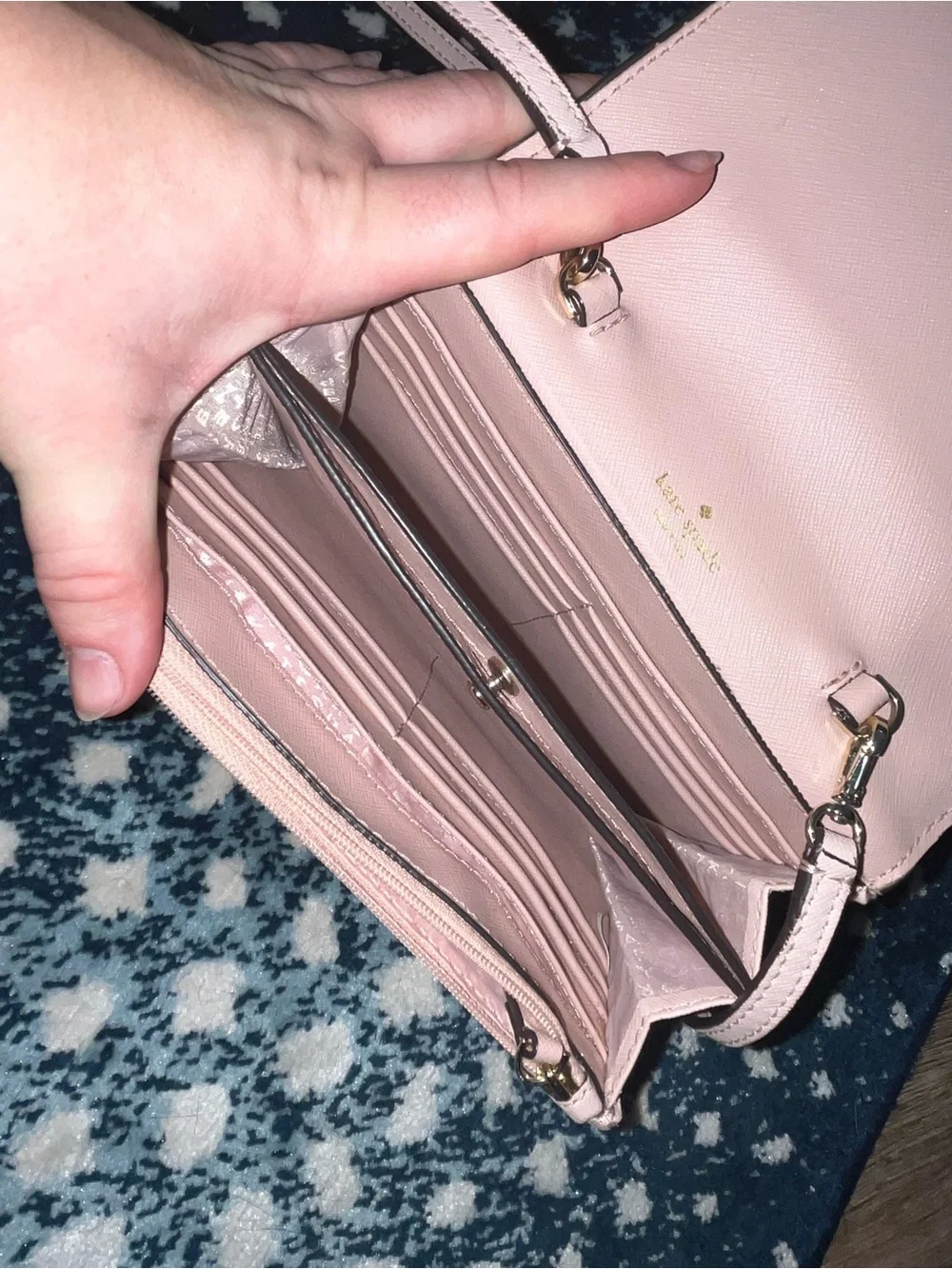 kate spade Pale Pink Stud-Accent Crossbody Bag